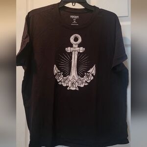 Heritage By TORRID, Black Anchor Graphic Women's T-Shirt